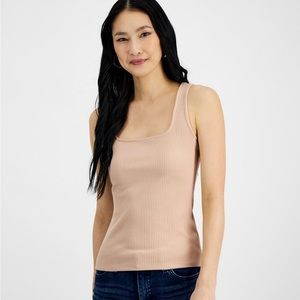 Orange INC Square Neck Rib Tank